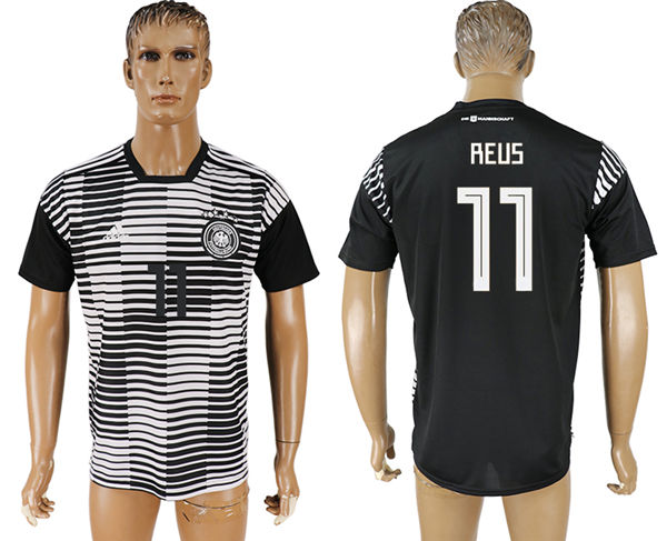 2018 World Cup Men Germany #11 Reus Black Home Soccer Country Jersey
