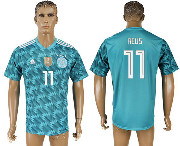 2018 World Cup Men Germany #11 Reus Blue Home Soccer Country Jersey