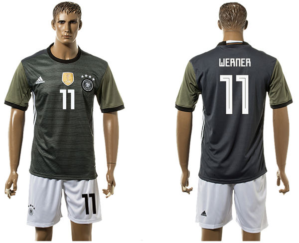 2018 World Cup Men Germany #11 Werner Black Home Soccer Country Jersey