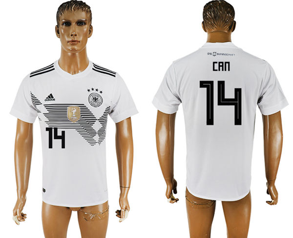 2018 World Cup Men Germany #14 Can White Home Soccer Country Jersey