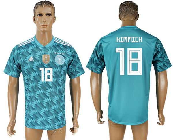 2018 World Cup Men Germany #18 Kimmich Blue Home Soccer Country Jersey