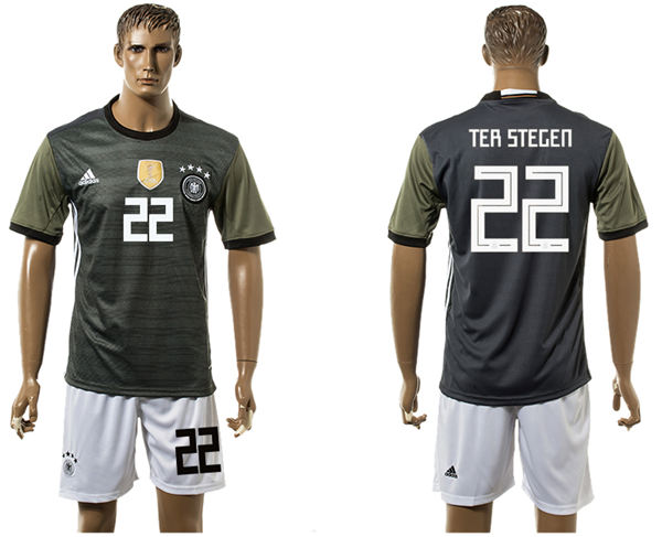 2018 World Cup Men Germany #22 Ter Stegen Black Home Soccer Country Jersey