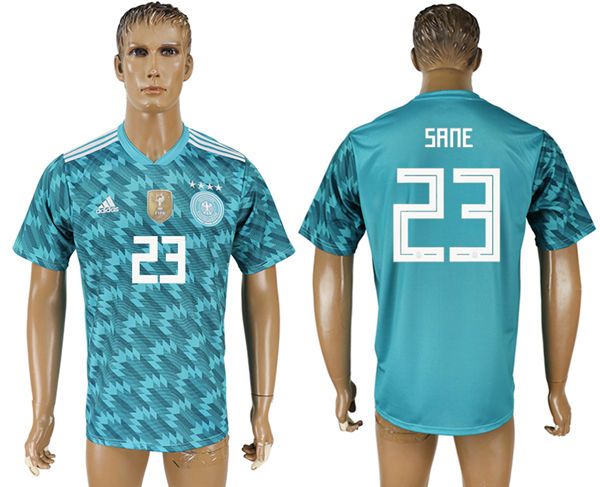 2018 World Cup Men Germany #23 Sane Blue Home Soccer Country Jersey