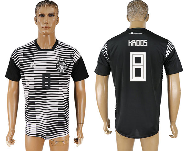 2018 World Cup Men Germany #8 Kroos Black Home Soccer Country Jersey