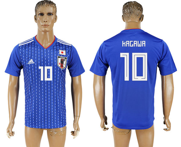 2018 World Cup Men Japan #10 Kagawa Home Soccer Country Jersey