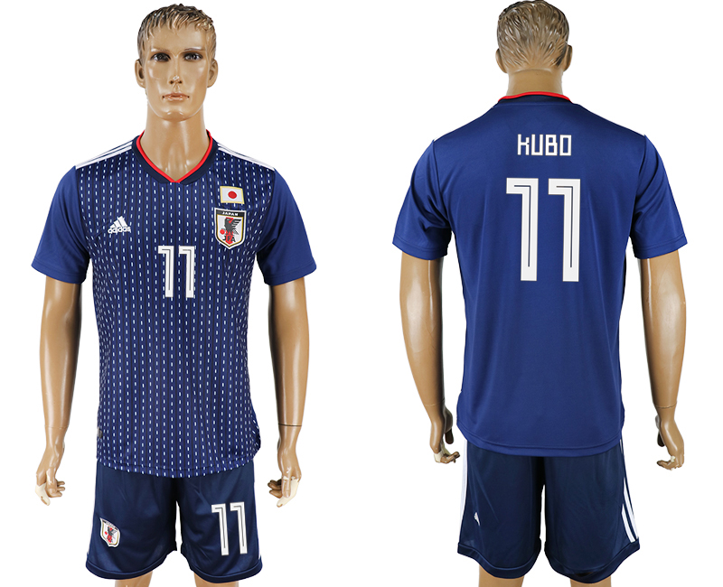 2018 World Cup Men Japan #11 Kubo Home Soccer Country Jersey