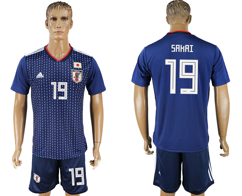 2018 World Cup Men Japan #19 Sakai Home Soccer Country Jersey
