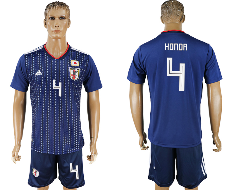 2018 World Cup Men Japan #4 Honad Home Soccer Country Jersey