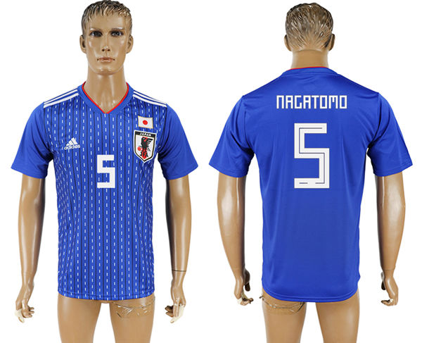2018 World Cup Men Japan #5 Nagatomo Home Soccer Country Jersey