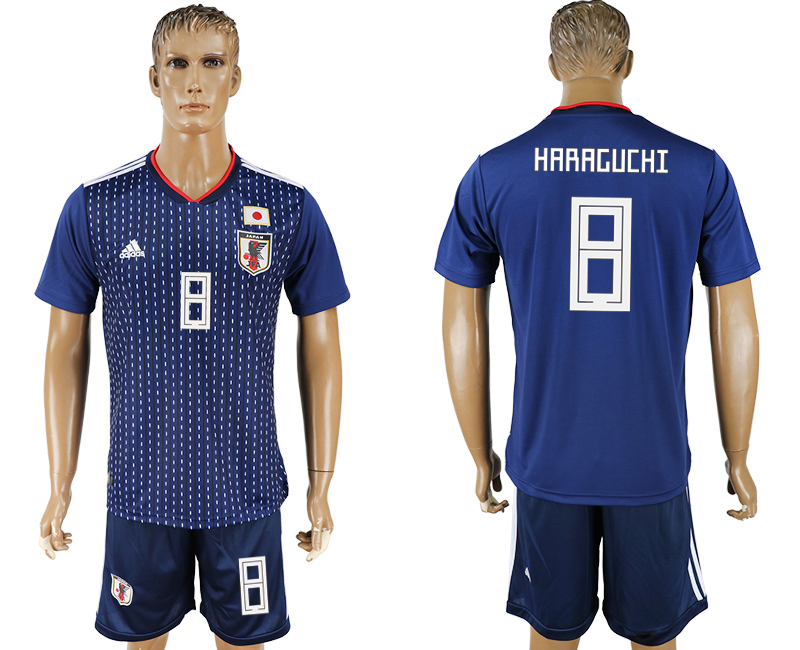 2018 World Cup Men Japan #8 Haraguchi Home Soccer Country Jersey 2018 World Cup Men Japan #8 Haraguchi Home Soccer Country Jersey