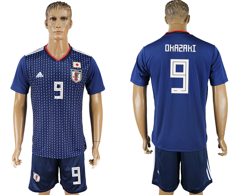 2018 World Cup Men Japan #9 Okazaki Home Soccer Country Jersey