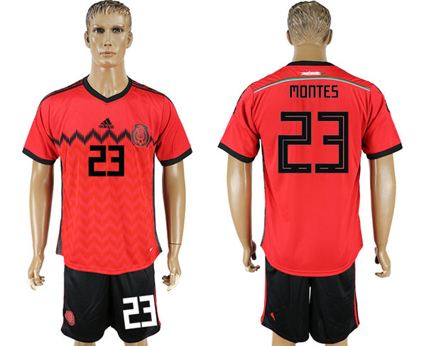2018 World Cup Men Mexico #23 Montes Home Soccer Country Jersey