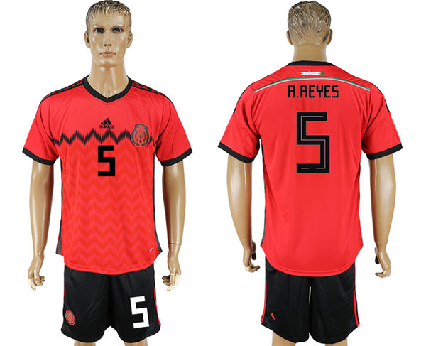 2018 World Cup Men Mexico #5 A.Reyes Home Soccer Country Jersey