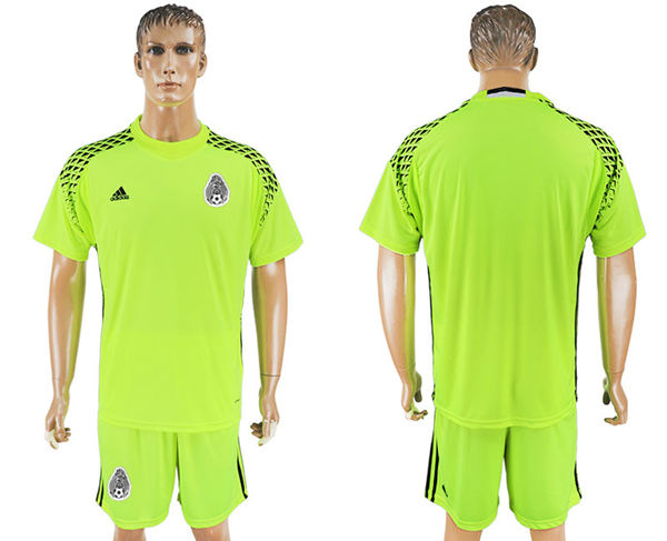 2018 World Cup Men Mexico Blank Home Light Green Soccer Country Jersey