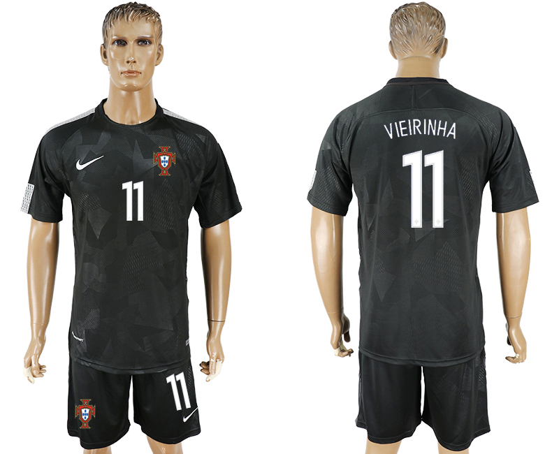 2018 World Cup Men Portugal #11 Vieirinha Home Soccer Country Jersey