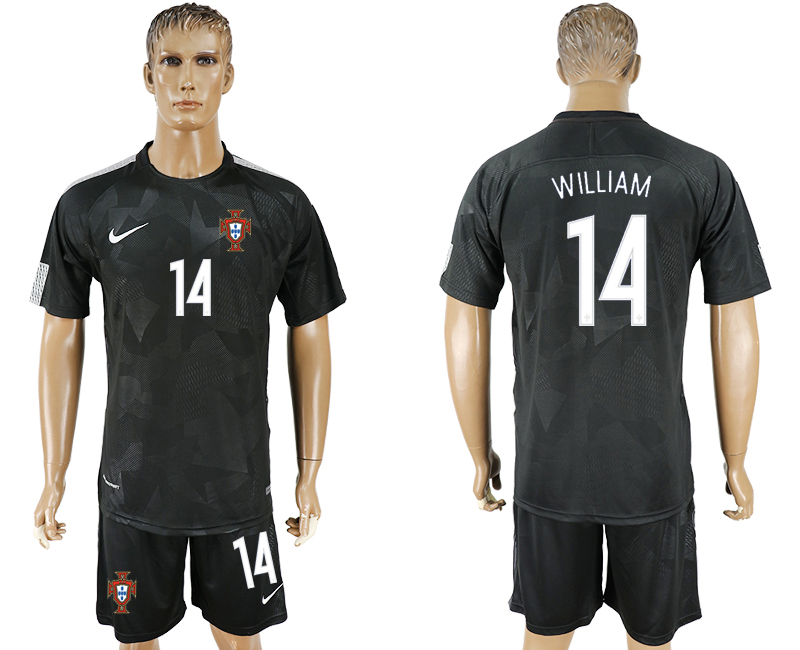 2018 World Cup Men Portugal #14 William Home Soccer Country Jersey