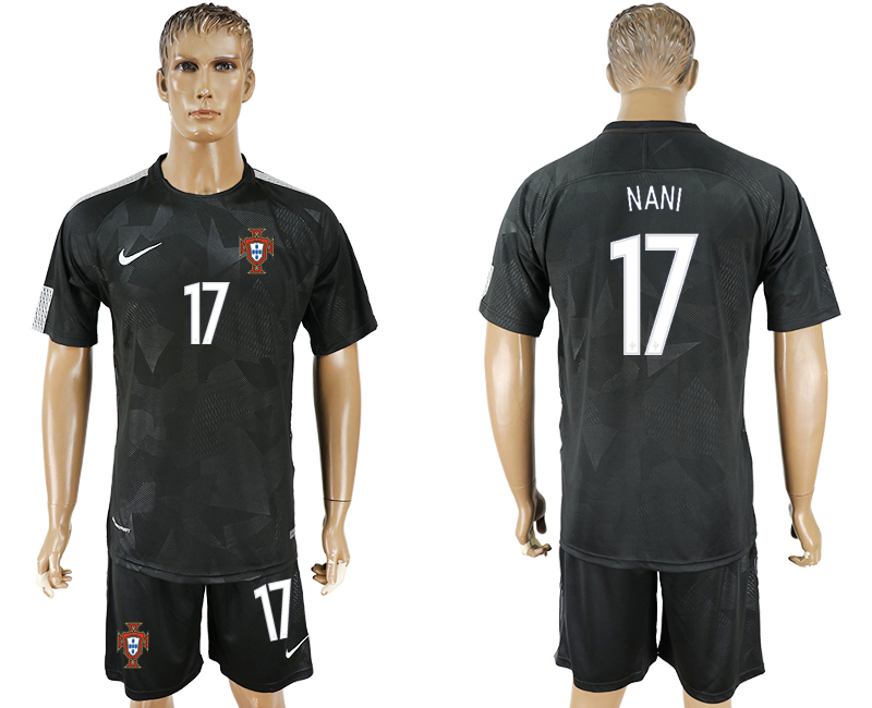 2018 World Cup Men Portugal #17 Nani Home Soccer Country Jersey