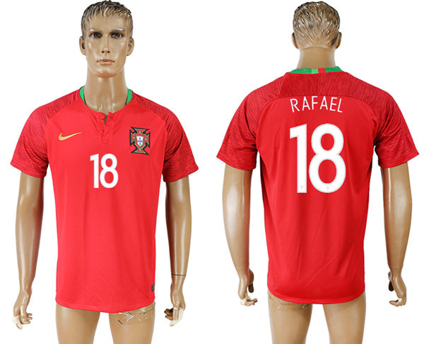 2018 World Cup Men Portugal #18 Rafael Home Soccer Country Jersey