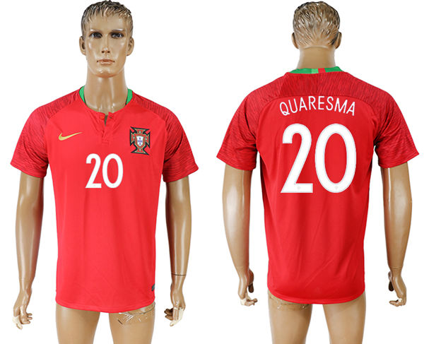 2018 World Cup Men Portugal #20 Quaresma Home Soccer Country Jersey