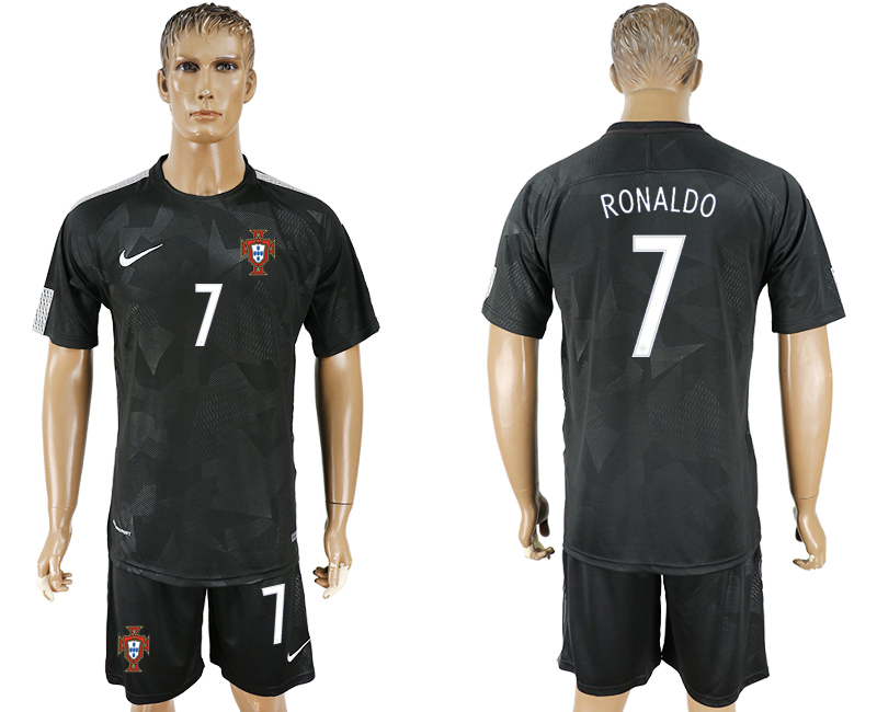 2018 World Cup Men Portugal #7 Ronaldo Home Soccer Country Jersey