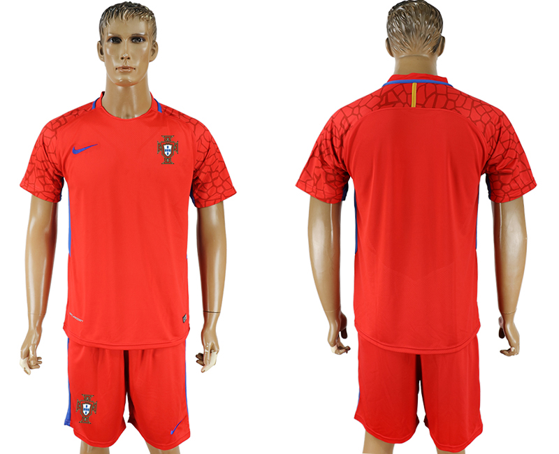 2018 World Cup Men Portugal Home Red Soccer Country Jersey