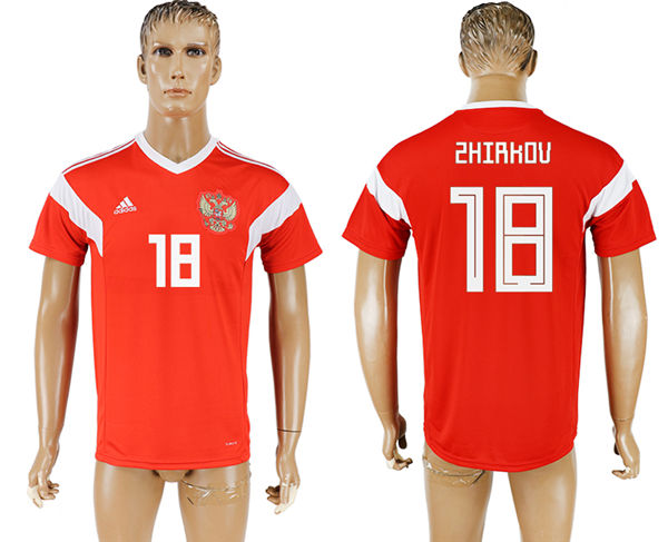 2018 World Cup Men Russia #18 Zhirkov Home Soccer Country Jersey