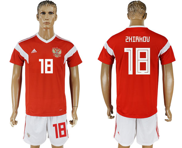 2018 World Cup Men Russia #18 Zhirkov Home Soccer Country Jersey