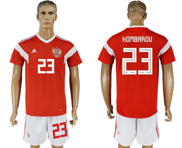 2018 World Cup Men Russia #23 Kombarov Home Soccer Country Jersey