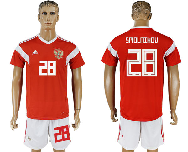 2018 World Cup Men Russia #28 Smolnikov Home Soccer Country Jersey
