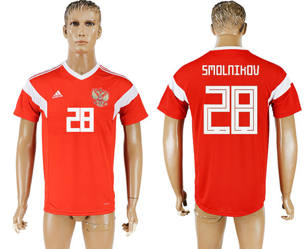 2018 World Cup Men Russia #28 Smolnikov Home Soccer Country Jersey