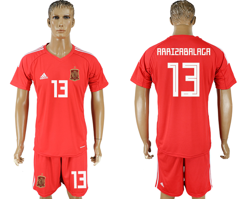 2018 World Cup Men Spain #13 Arrizrbalagr Home Soccer Country Jersey 2018 World Cup Men Spain #13 Arrizrbalagr Home Soccer Country Jersey