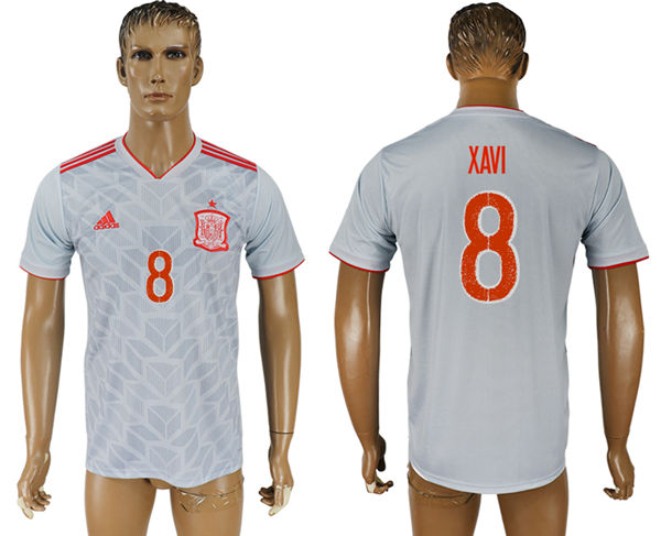 2018 World Cup Men Spain #8 Xavi Home Soccer Country Jersey 2018 World Cup Men Spain #8 Xavi Home Soccer Country Jersey