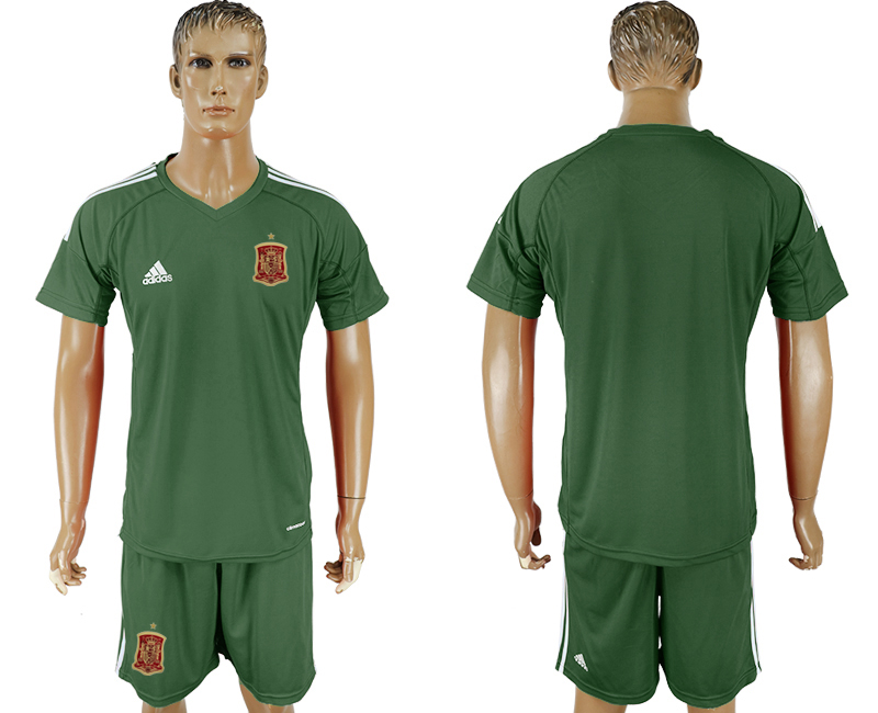 2018 World Cup Men Spain Dack Green  Home Soccer Country Jersey