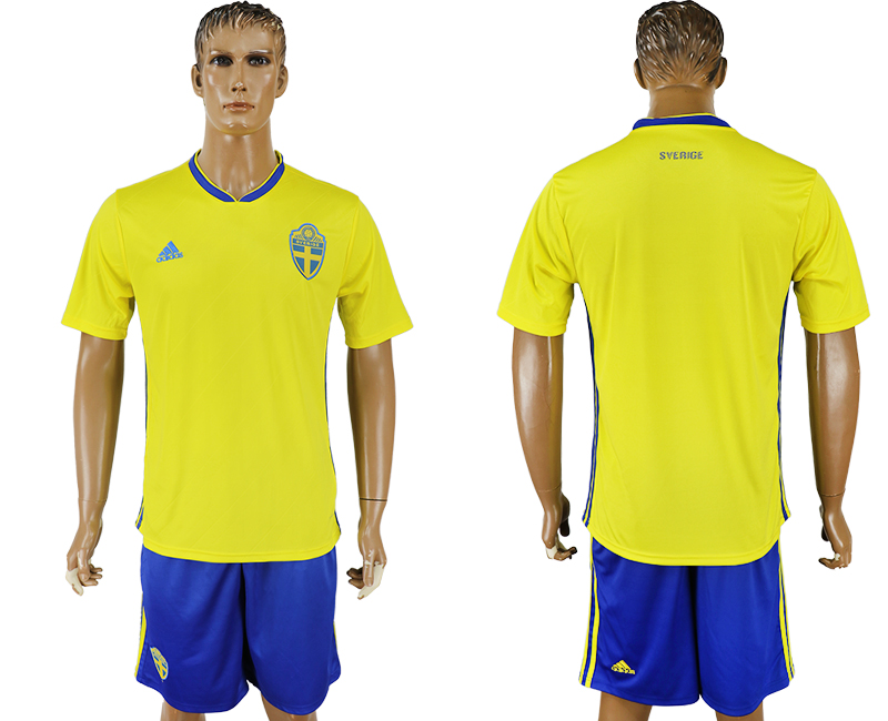 2018 World Cup Men Sweden Home Soccer Country Jersey
