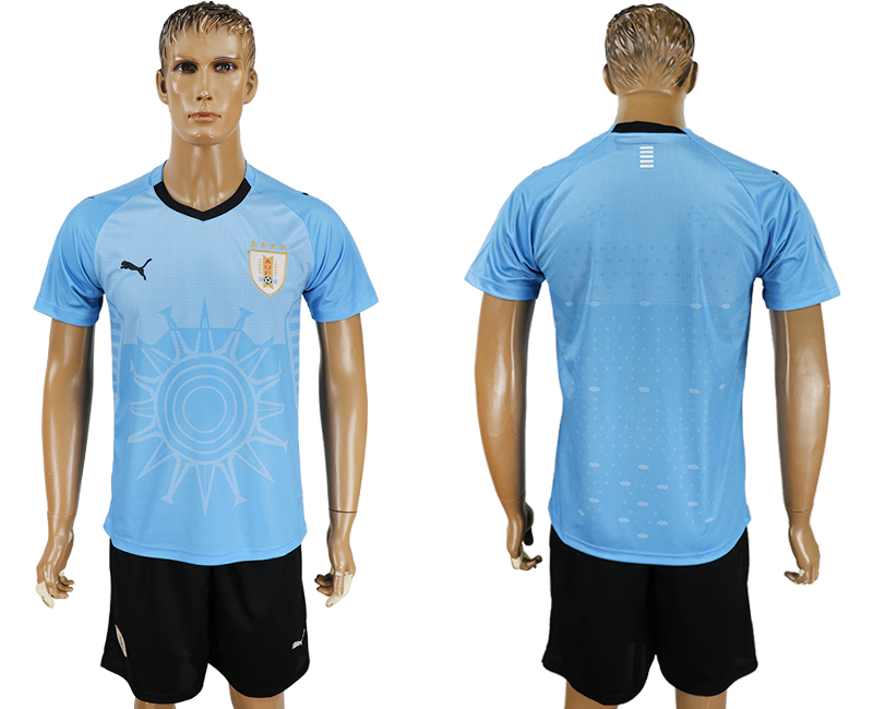 2018 World Cup Men Uruguay Blue Home Soccer Country Jersey