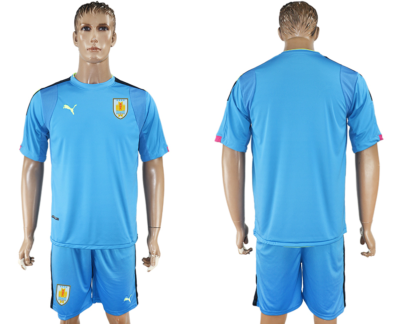 2018 World Cup Men Uruguay Dack Blue Home Soccer Country Jersey