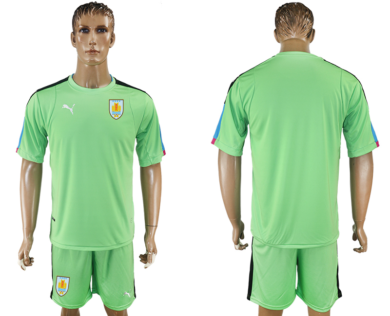 2018 World Cup Men Uruguay Green Home Soccer Country Jersey