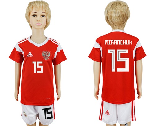 2018 World Cup Russia #15 Miranchuk Home Kid Soccer Country Jersey