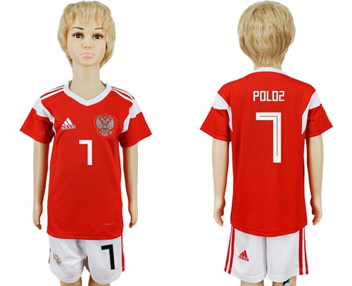 2018 World Cup Russia #7 Poloz Home Kid Soccer Country Jersey