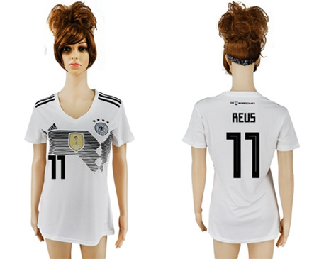 2018 World Cup Women's Germany #11 Reus White Home Soccer Country Jersey