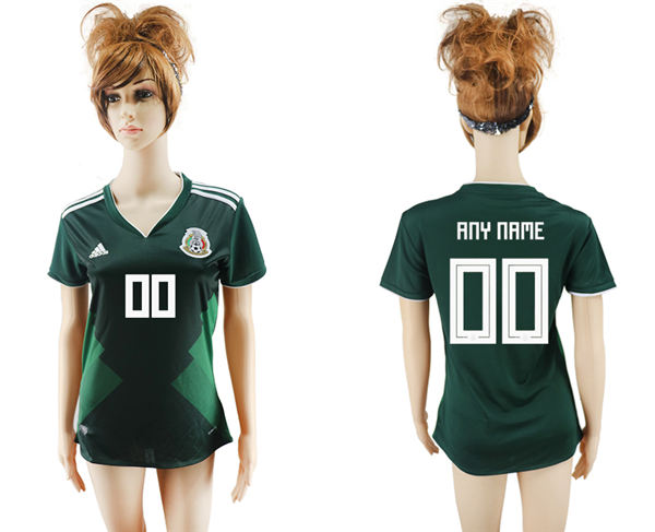 2018 World Cup Women's Mexico Home CustomizedSoccer Country Jersey