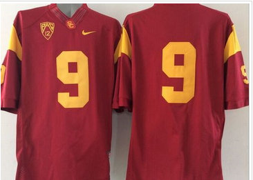USC  Red PAC-12 C Patch Stitched NCAA Jersey