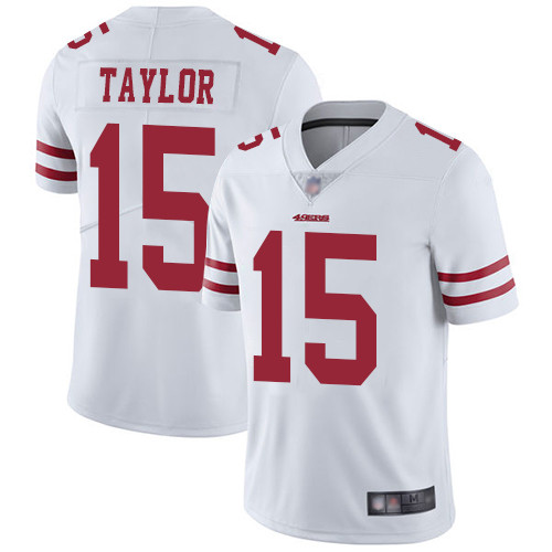 49ers #15 Trent Taylor White Men's Stitched Football Vapor Untouchable Limited Jersey 49ers #15 Trent Taylor White Men's Stitched Football Vapor Untouchable Limited Jersey