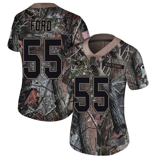 49ers #55 Dee Ford Camo Women's Stitched Football Limited Rush Realtree Jersey 49ers #55 Dee Ford Camo Women's Stitched Football Limited Rush Realtree Jersey