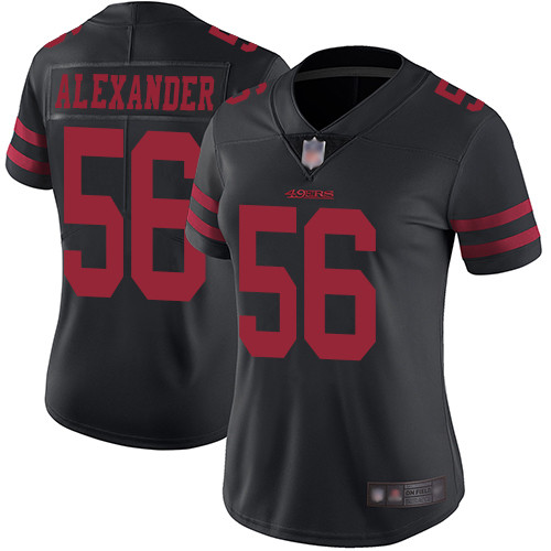 49ers #56 Kwon Alexander Black Alternate Women's Stitched Football Vapor Untouchable Limited Jersey 49ers #56 Kwon Alexander Black Alternate Women's Stitched Football Vapor Untouchable Limited Jersey
