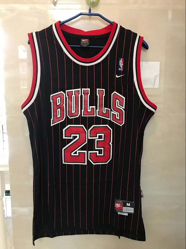 Nike Bulls #23 Michael Jordan Black Red Stitched NBA Swingman Jersey Nike Bulls #23 Michael Jordan Black Red Stitched NBA Swingman Jersey