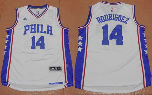 76ers #14 Sergio Rodriguez White Stitched NBA Jersey 76ers #14 Sergio Rodriguez White Stitched NBA Jersey