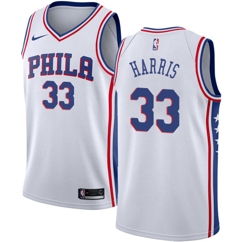 76ers #33 Tobias Harris White Women's Basketball Swingman Association Edition Jersey