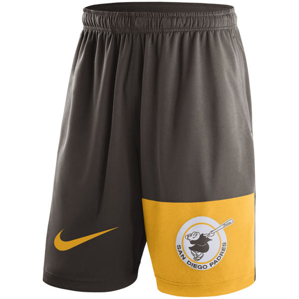 7Men's San Diego Padres Nike Brown Cooperstown Collection Dry Fly Shorts