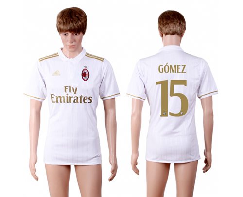 AC Milan #15 Gomez Away Soccer Club Jersey AC Milan #15 Gomez Away Soccer Club Jersey